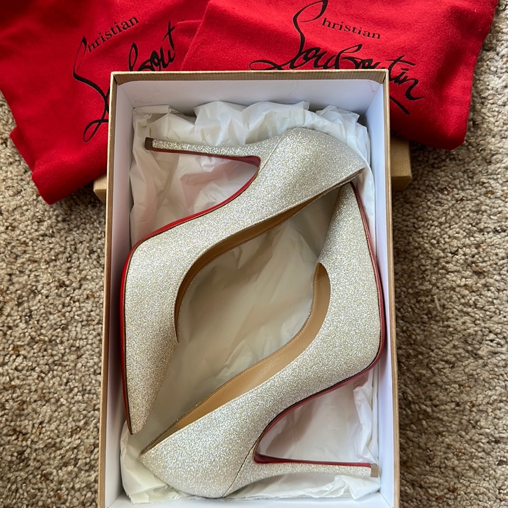 Christian Louboutin (37) DECOLTISH 100 MM GLITTER